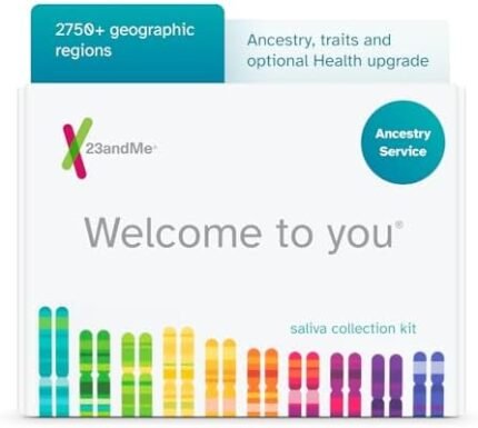 23andMe Ancestry Service - DNA Test Kit with Personalized Genetic Reports Including Ancestry Composition with 2750+ Geographic Regions, Family Tree, DNA Relative Finder and Trait Reports