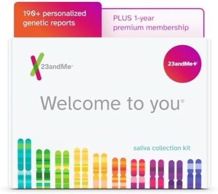 23andMe+ Premium Membership Bundle - DNA Kit with Personal Genetic Insights Including Health + Ancestry Service Plus 1-Year Access to Exclusive Reports (Before You Buy See Important Test Info Below)