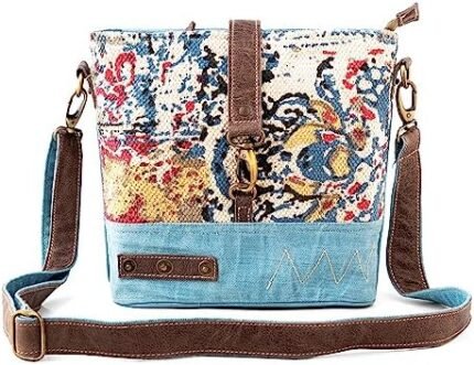 3B Upcycled leather shoulder bag for women vintage denim Hobo travel crossbody bag with 2 straps Western Style Concealed Carry,EDC bag