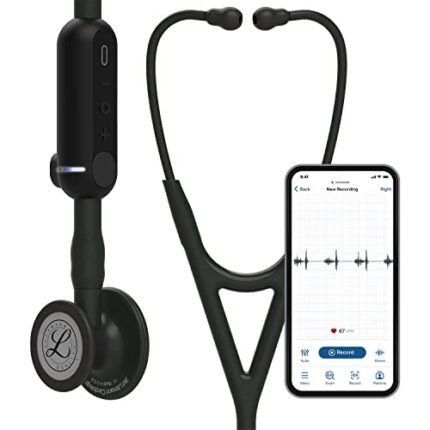 3M™ Littmann® CORE Digital Stethoscope, Black Chestpiece, Tube, Stem and Headset, 27 inch, 8480