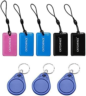 8 Packs Smart IC Card,RFID M1 13.56Mhz Fob Contactless Key Fob for CATCHFACE Smart Door Locks