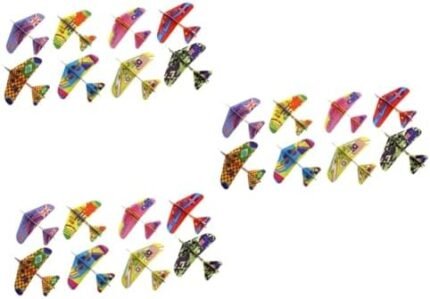 Abaodam 36 Pcs Toy Airplane Plane Glider Kids Flying Glider Blush Pearlescent Child