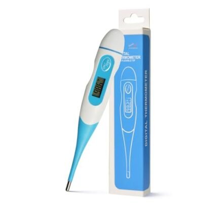 Achard Clinical Accurate Rectal Baby Thermometer with LCD Display Reading and Flexible Tip (Blue)