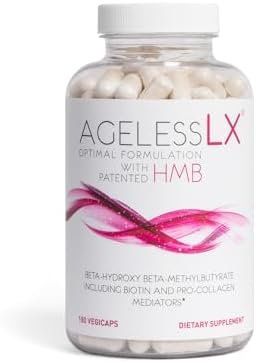 AgelessLX Supplement Capsule for Women with HMB, Collagen Enhancers Vitamin D3 and K2, Horsetail and Biotin - Builds Lean Sculpted Muscle, Glowing Skin and Thicker, Stronger Hair and Nails