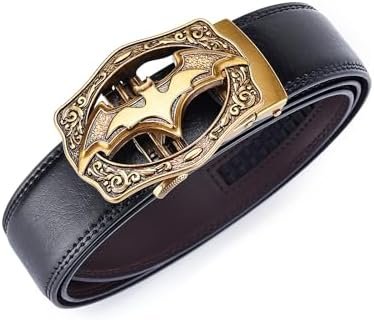 Alvin dean Batman Belt for Men,utility and Personalized,Genuine Leather Belt,Groove Belts for Men's,Ratchet Designer Belt