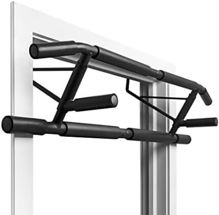 AmStaff Fitness Doorway Pull Up Bar, Portable Multi Grip Chin Up Bar for Home, Foldable Strength Training Pull-Up Bar for Door Frame, Hanging Bar - 450lbs Weight Capacity