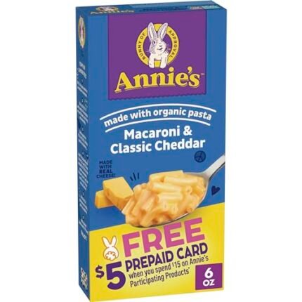 Annie’s Classic Cheddar Macaroni and Cheese Dinner with Organic Pasta, 6 OZ (Pack of 12)