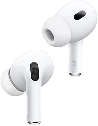 Apple AirPods Pro (2nd Generation) Wireless Ear Buds with USB-C Charging, Up to 2X More Active Noise Cancelling Bluetooth Headphones, Transparency Mode, Adaptive Audio, Personalized Spatial Audio