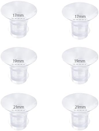 Aulecoo 6pcs Flange Insert 17/19/21mm,Compatible with Momcozy S12/S12pro/S9/S9pro/TSRETE/Spectra/Medela 24mm Breast Pump Shields/Flanges,Reduce 24mm Nipple Tunnel Down to Correct Size