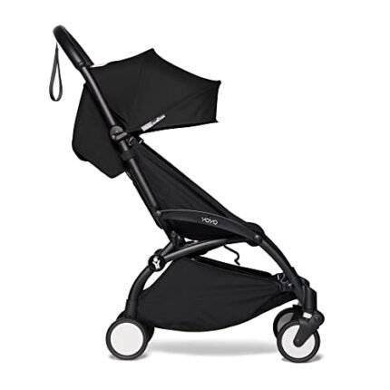 BABYZEN YOYO2 Stroller - Lightweight & Compact - Includes Black Frame, Black Seat Cushion + Matching Canopy - Suitable for Children Up to 48.5 Lbs