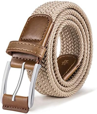 BULLIANT Stretch Belt Men,Mens Gift Woven Braided Web Belt 1 3/8 for Golf Casual Pants Shirts Jeans