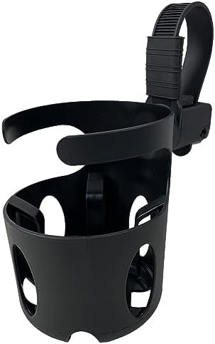 Babyalwin Stroller Cup Holder with Adjustable Strap, 360 Degree Rotatable Universal Cup Holder for Uppababy, Stroller, Cup Holder for Stroller, Wheelchair, Walker, Rollator