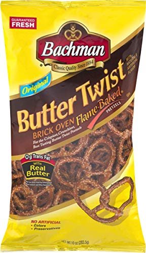 Bachman Butter Twist Pretzels 10 oz. Bag (3 Bags)