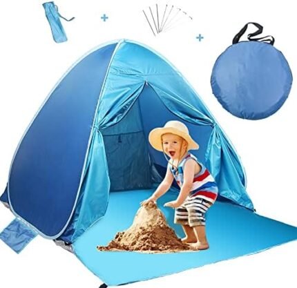 Beach Tent, Sunba Youth Beach Shade, Anti UV Instant Portable Tent Sun Shelter, Pop Up Baby Beach Tent, for 2-3 Person