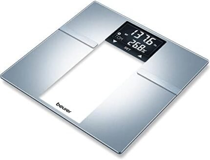 Beurer BF70 Body Fat Scale, Weight, Water & More, Smart Digital Scale for Full Body Analysis, BMI & Calorie Display, App Sync via Bluetooth, User Recognition, 8 Memory Spaces, Grey