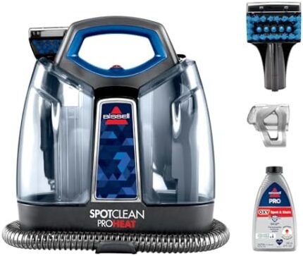 Bissell SpotClean ProHeat Portable Spot and Stain Carpet Cleaner, 2694, Blue