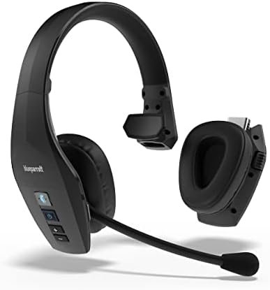 BlueParrott S650-XT Bluetooth – 2-in-1 Convertible Stereo to Mono Headset with Activated Noise Cancellation, Extended Wireless Range and IP54-Rated Protection, Black