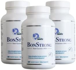 BonStrong Nano Calcium & MSM - Patented Nanotechnology with Vitamin D & K, Magnesium, Zinc, Selenium, and MSM for Bone & Joint Health - 3 Month Supply