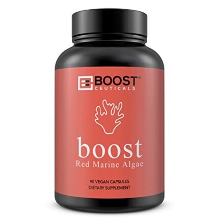 BoostCeuticals Red Marine Algae Supplements - Pure Vegan No Stearates Non GMO Mineral & Calcium Rich Red Algae Capsules – Immune Support 90 Day Supply