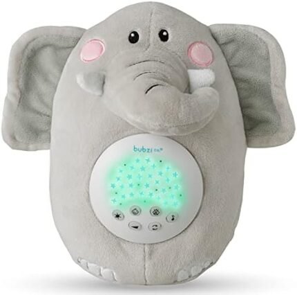 Bubzi Co Baby Sound Machine, Portable Elephant Soother & Baby Night Light Projector, Comforting Electronic Infant Sleep Aid & Baby Shusher with White Noise