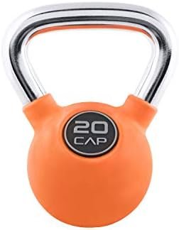 CAP Barbell Rubber Color Coated Kettlebell with Chrome Handle