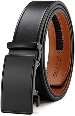 CHAOREN Ratchet Belt for men - Mens Belts Leather 1 3/8" for Dress Pants - Micro Adjustable Belt Fit Everywhere