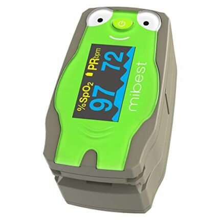 CHOICEMMED OLED Frog Pediatric Pulse Oximeter Fingertip – SP02 Pulse Oximeter for Kids – Children Pulse Oximeter with Color OLED Screen - Child O2 Saturation Monitor (Not for Infant or Newborn)