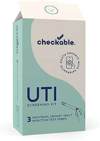 Checkable® Urinary Tract Infection Screening Strips, Easy to Use, Fast and Reliable, at-Home UTI Screening Kit - 3 Count