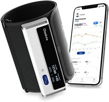 Checkme BP2A Blood Pressure Monitor for Home Use Upper Arm - Bluetooth BP Machine Cuff, Accurate Digital Readings in 30 Seconds, Unlimited Data Stored in App for iOS & Android, FSA/HSA Eligible