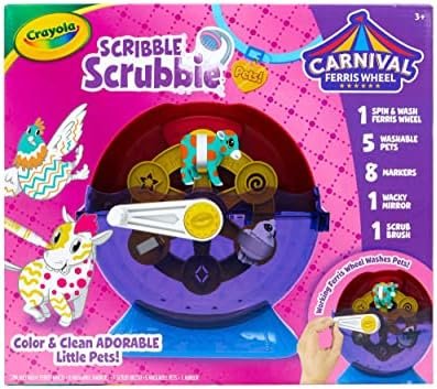 Crayola Scribble Scrubbie Pets Carnival Playset, Pet Grooming Toy, Animal Toys for Girls & Boys, Gift for Kids, Ages 3, 4, 5