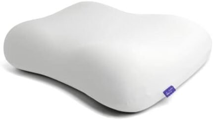 Cushion Lab Deep Sleep Pillow, Patented Ergonomic Contour Design for Side & Back Sleepers, Orthopedic Cervical Shape Gently Cradles Head & Provides Neck Support & Shoulder Pain Relief - Calm Grey