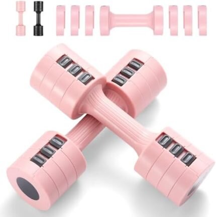 DMTVAL Adjustable Weight Dumbbells Set- 2lb 3lb 4lb 5lb Free Weights Dumbbells Set for Women and Men at Home Gym Equipment Strength Training