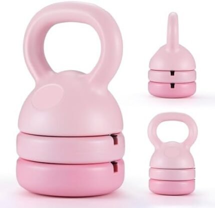 DMTVAL Kettlebell Set, 5lb-12lb Grip ABS Kettlebells Adjustable Weight with Non-Slip Handle for Men Women Home Gym Strenth Training