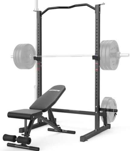 DONOW Olympic Weight Bench with Squat Rack Adjustable Workout Bench with Rack for Bench Press Sthrength Training