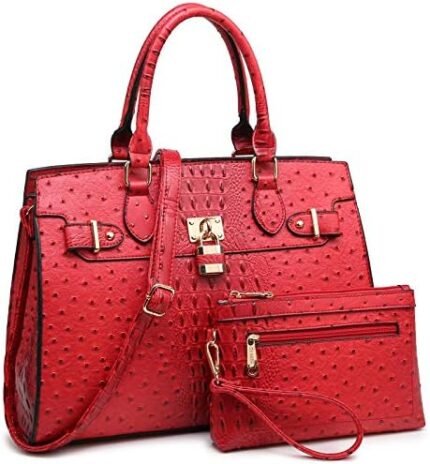 Dasein Women Handbags and Purses Ladies Shoulder Bag Top Handle Satchel Tote Work Bag with Matching Clutch