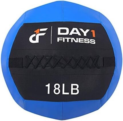 Day 1 Fitness Soft Wall Ball – 9 Weight and 3 Color Options - Large Durable Balls for Floor Exercises, Stretching, Core Strength