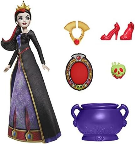 Disney Princess Evil Queen Fashion Doll, Accessories and Removable Clothes, Disney Villains Toy for Kids 5 Years Old and Up