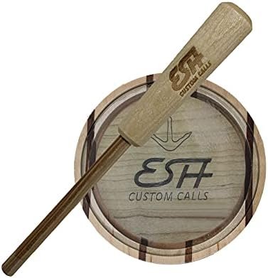 ESH Turkey Pot Calls for Hunting - Wooden Pan Friction Glass and Slate Pot Turkey Calls with Realistic Gobbler Sounds