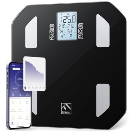 FITINDEX Smart Scale, FSA HSA Eligible Scale for Body Weight, Body Fat Scale with All-in-one Display, Bathroom Scale, Weight Scale for BMI/Muscle/Bone Mass, Body Composition Scale, High Accuracy