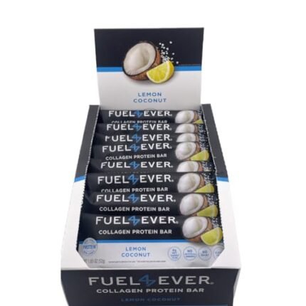 Fuel 4 Ever Collagen Protein Bars, Lemon Coconut, 1.83 Ounce, 15G Protein, MCT Oil, No Artificial Ingredients, Low Net Carbs, High Fiber Snack Bar