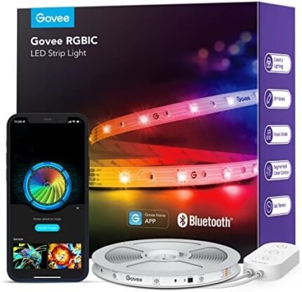 Govee RGBIC LED Strip Lights, Smart LED Lights for Bedroom, Bluetooth LED Lights APP Control, DIY Multiple Colors on One Line, Color Changing LED Strip Lighting Music Sync, Valentines Decor, 16.4ft