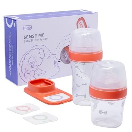 Griö Baby Bottles(8oz&4oz) Newborn Essentials Set with Sense Me, Hold Me&Tell Me Systems - Anti-Colic Baby Bottles 0-3 Months for Breastfeeding Babies and Feeding Supplies-Toddlers Bottles for Milk