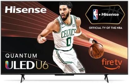 Hisense 50-Inch Class U6HF Series ULED 4K UHD Smart Fire TV (50U6HF) - QLED, 600-Nit Dolby Vision, HDR 10 plus, 240 Motion Rate, Voice Remote, Compatible with Alexa, Black