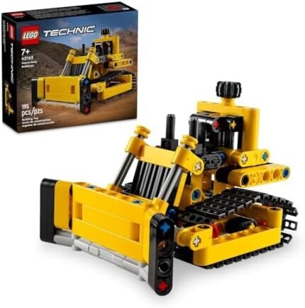 LEGO Technic Heavy-Duty Bulldozer Building Set, Kids’ Construction Toy, Vehicle Gift for Boys and Girls Ages 7 and Up, 42163