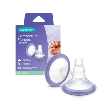 Lansinoh ComfortFit Breast Pump Flanges, Size 36mm, 2 Count