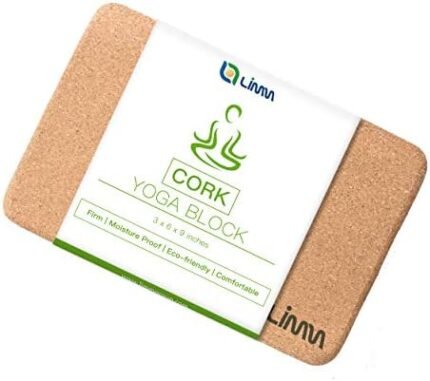 Limm Cork Yoga Blocks - Natural and Sustainable Cork Yoga Brick for Supporting Yoga Poses - 3 x 6 x 9 Inches Anti-Slip and Non-tilt Exercise Block - Used to Improve Flexibility