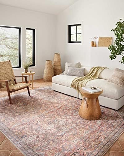 Loloi II Adrian Collection ADR-02 Area Rug 8'-6" x 11'-6" Rust/Denim Rectangular 0.19" Thick