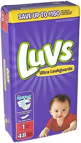 Luvs Ultra Leakguard Diapers Size 1, 8-14 lb- 2 Packs of 48