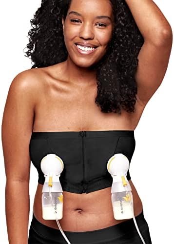 Medela Hands Free Pumping Bustier | Easy Expressing Pumping Bra with Adaptive Stretch