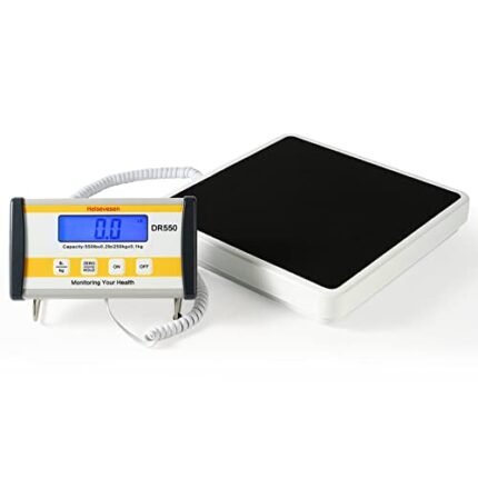 Medical Scale, Helsevesen Professional Physician Scale, Low-Profile Heavy Duty Doctor Scale with Anti-Slip Rubber Mat -550 lb Capacity W/Remote Display, Wrestling Scale, Floor Scale